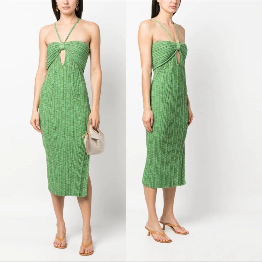 CULT GAIA - ELFREDA KNIT DRESS - EMERALD - NEW